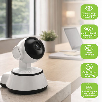 Camara redonda Ip Wifi Seguridad 360° Hd